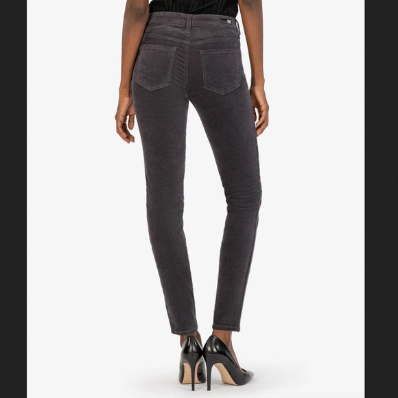 Kut from the Kloth Diana Corduroy Relaxed Fit Skinny Jeans In Pebble Siz… - Picture 2 of 14
